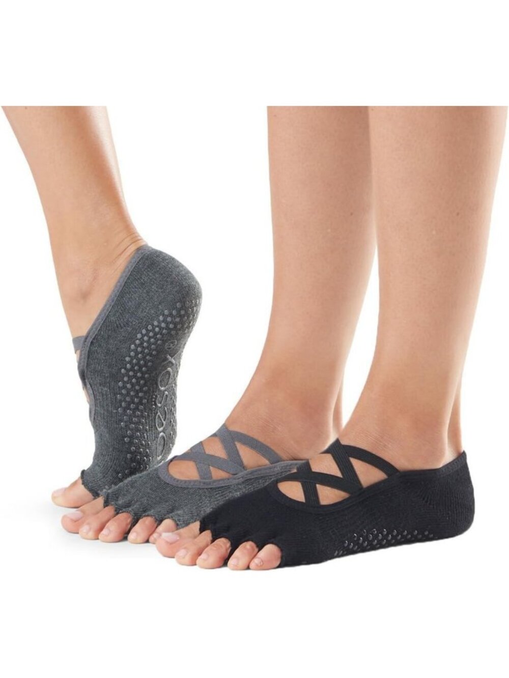 Women's Half-Toe Grip Socks for Yoga & Pilates - Non-Slip Ballerina Style